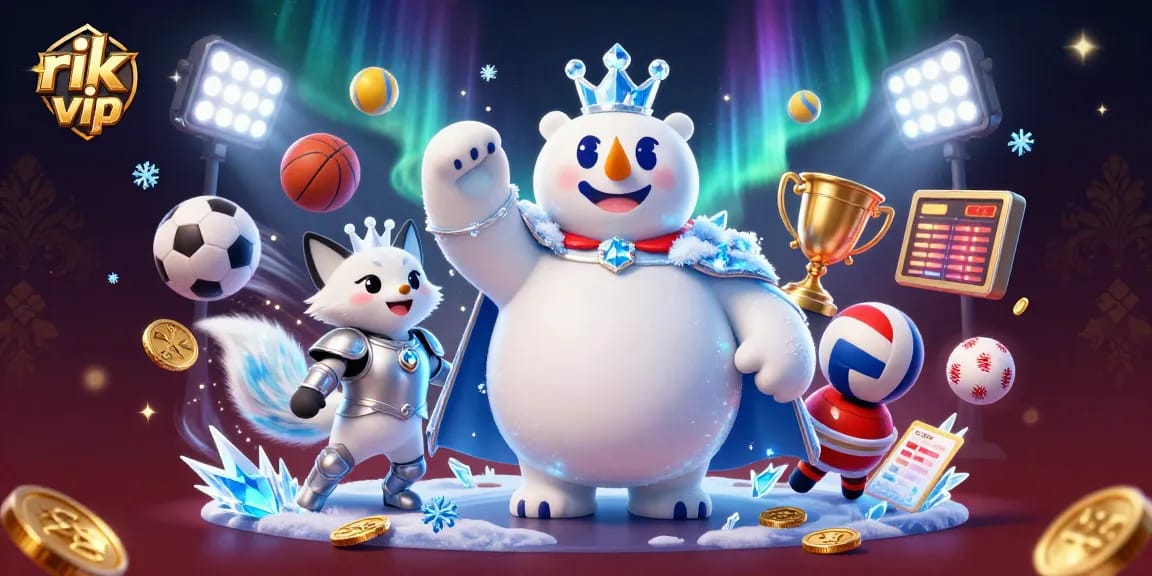 Win big with the rik vip gaming experience featuring an ice king and sports elements.