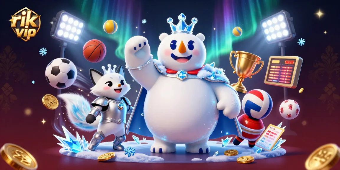Win big with the rik vip gaming experience featuring an ice king and sports elements.