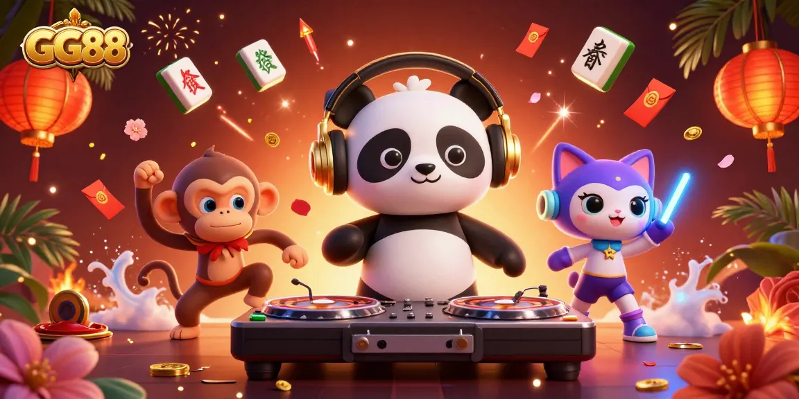 Experience the excitement at GG88 with vibrant gaming characters, lively elements, and casino energy.