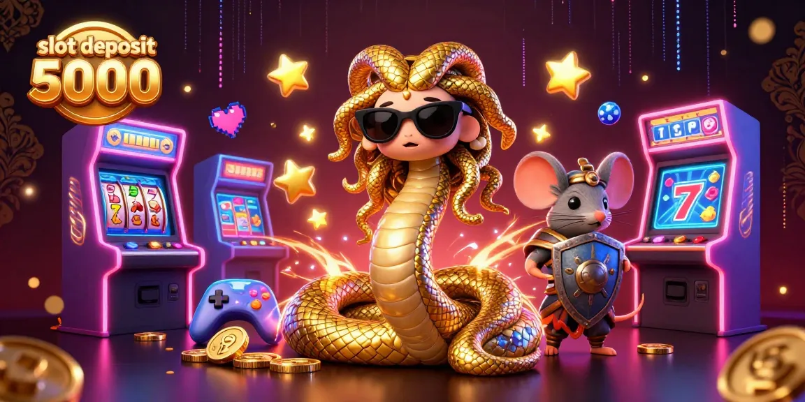 Experience the thrill of winning at slot deposit 5000 with colorful characters and gaming elements!
